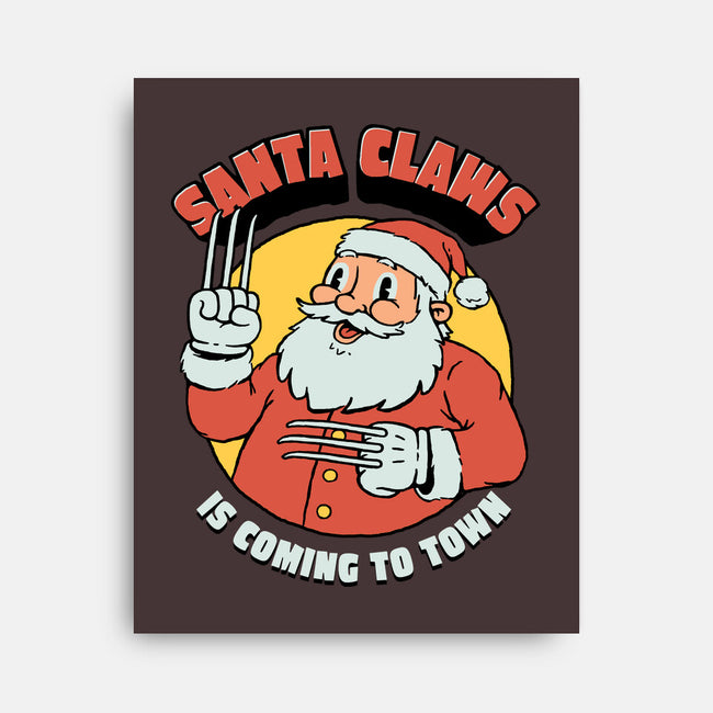 Santa Claws Is Coming-none stretched canvas-dfonseca