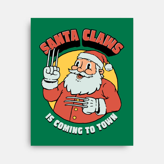 Santa Claws Is Coming-none stretched canvas-dfonseca