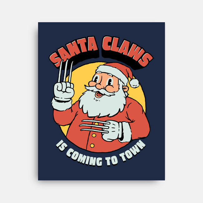 Santa Claws Is Coming-none stretched canvas-dfonseca