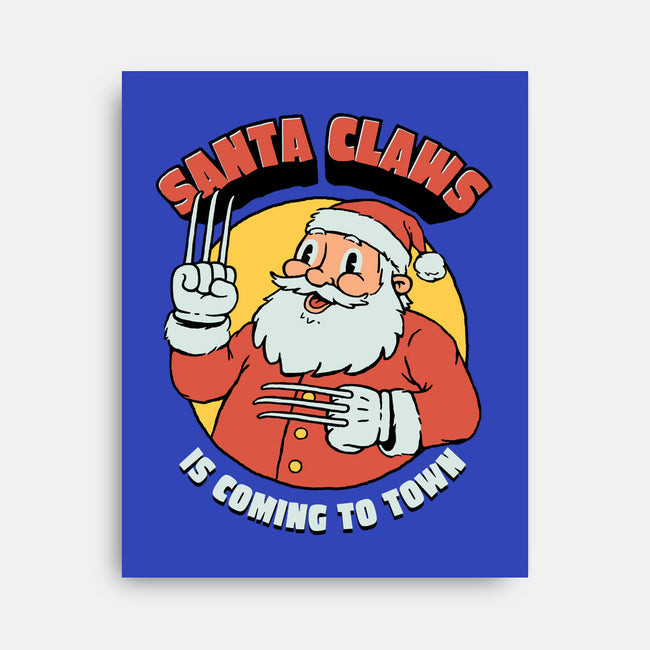 Santa Claws Is Coming-none stretched canvas-dfonseca