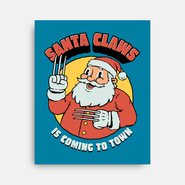 Santa Claws Is Coming-none stretched canvas-dfonseca