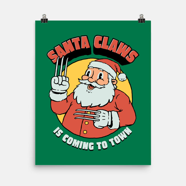 Santa Claws Is Coming-none matte poster-dfonseca