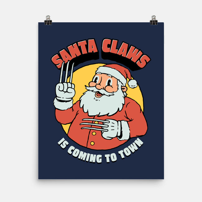 Santa Claws Is Coming-none matte poster-dfonseca