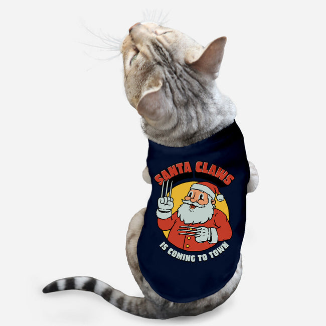 Santa Claws Is Coming-cat basic pet tank-dfonseca
