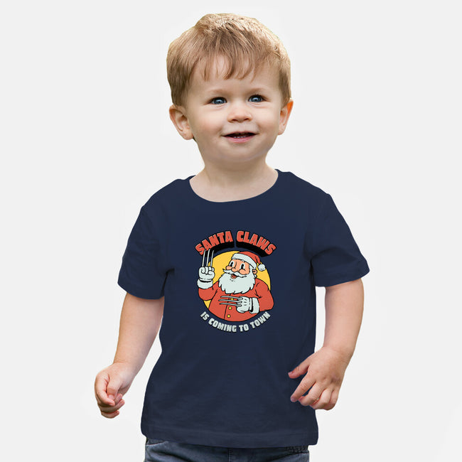 Santa Claws Is Coming-baby basic tee-dfonseca