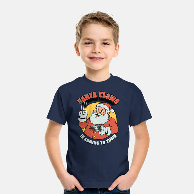 Santa Claws Is Coming-youth basic tee-dfonseca