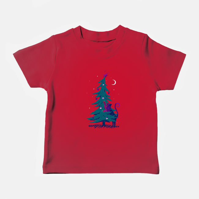 Kitty Tree Love-baby basic tee-katiestack.art