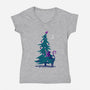 Kitty Tree Love-womens v-neck tee-katiestack.art