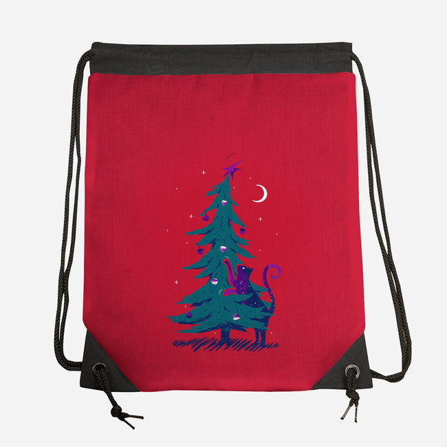Kitty Tree Love-none drawstring bag-katiestack.art