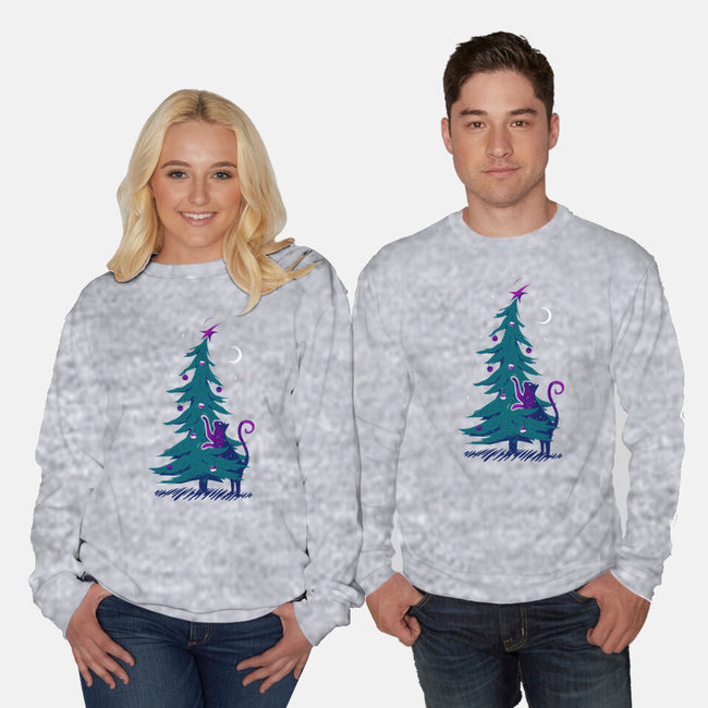 Kitty Tree Love-unisex crew neck sweatshirt-katiestack.art