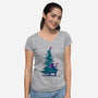 Kitty Tree Love-womens v-neck tee-katiestack.art