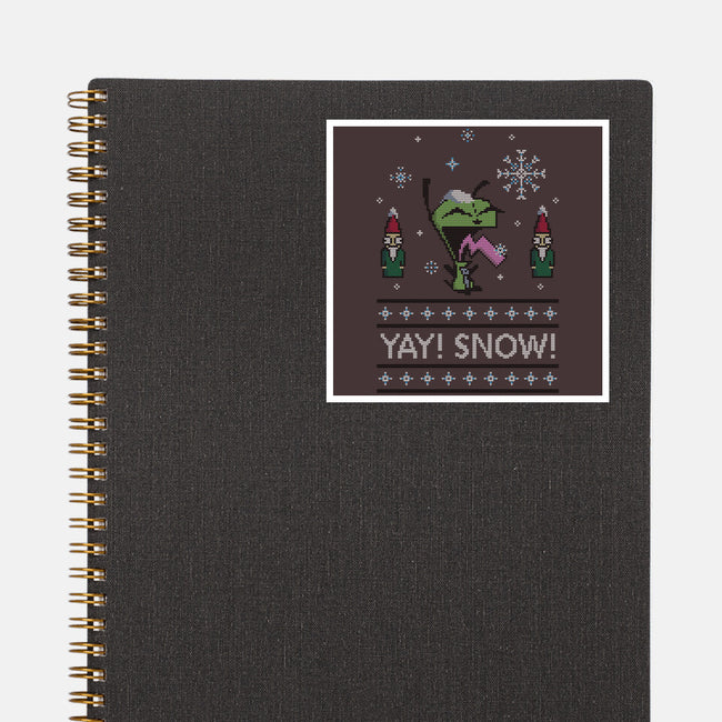 Yay! Snow!-none glossy sticker-katiestack.art