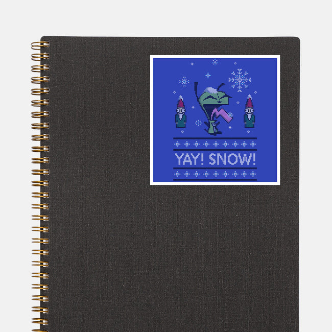 Yay! Snow!-none glossy sticker-katiestack.art