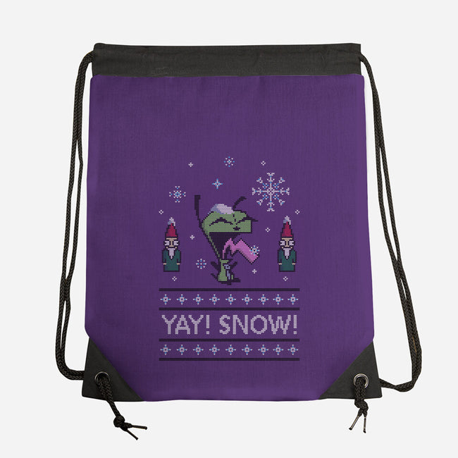 Yay! Snow!-none drawstring bag-katiestack.art