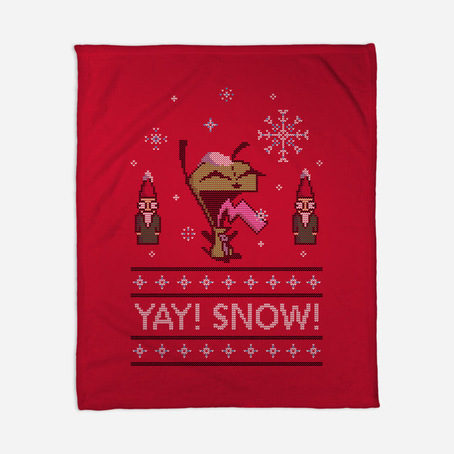 Yay! Snow!-none fleece blanket-katiestack.art