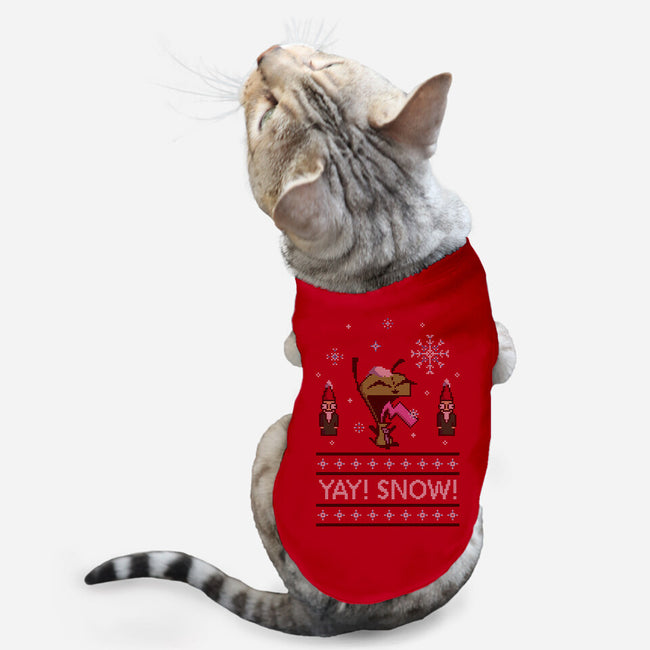 Yay! Snow!-cat basic pet tank-katiestack.art