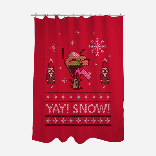 Yay! Snow!-none polyester shower curtain-katiestack.art