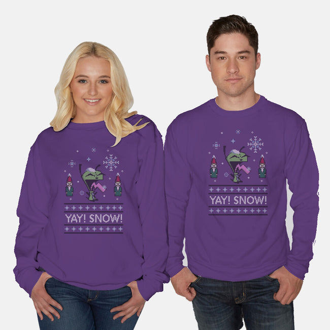 Yay! Snow!-unisex crew neck sweatshirt-katiestack.art