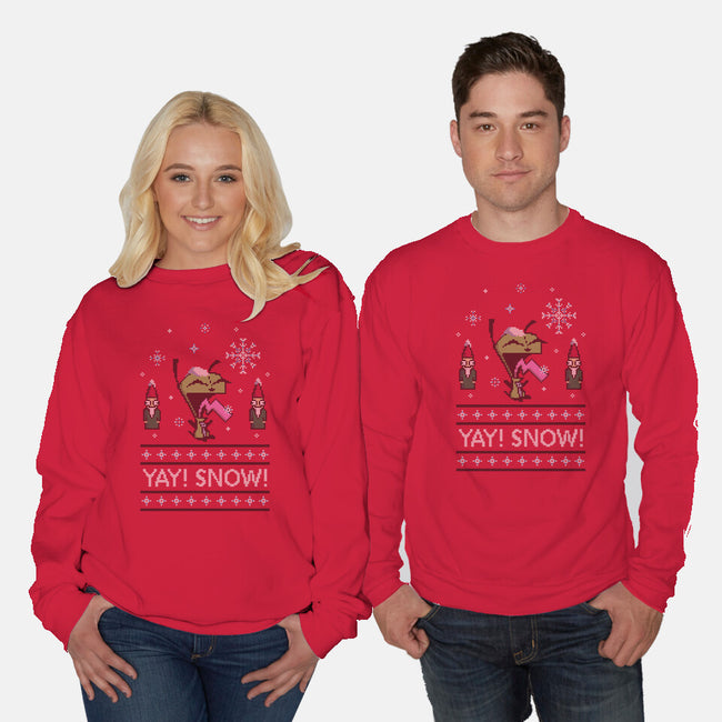 Yay! Snow!-unisex crew neck sweatshirt-katiestack.art