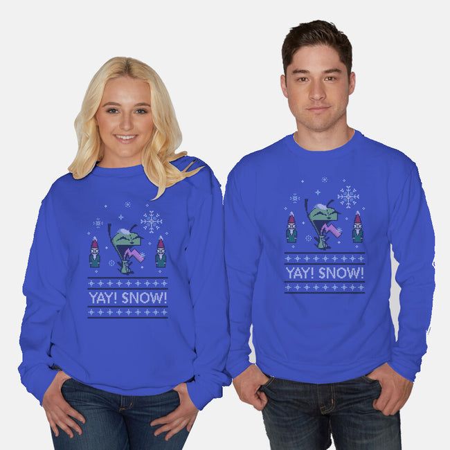 Yay! Snow!-unisex crew neck sweatshirt-katiestack.art