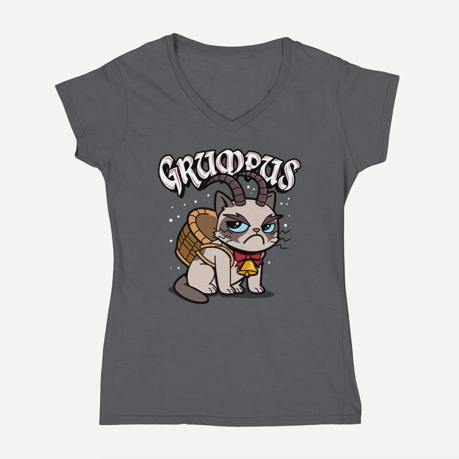Grumpus-womens v-neck tee-Boggs Nicolas