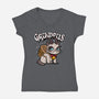 Grumpus-womens v-neck tee-Boggs Nicolas