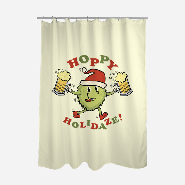 Hoppy Holidaze-none polyester shower curtain-hbdesign