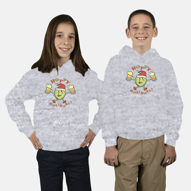 Hoppy Holidaze-youth pullover sweatshirt-hbdesign