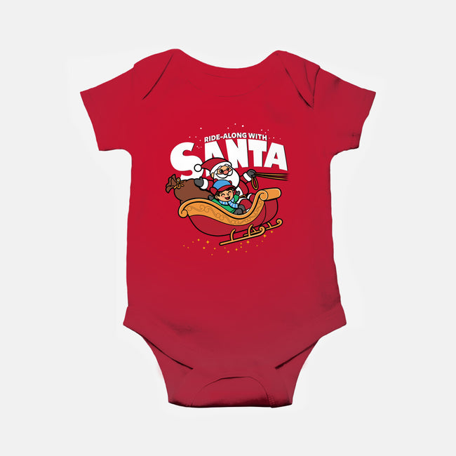 Ride-Along With Santa-baby basic onesie-Boggs Nicolas