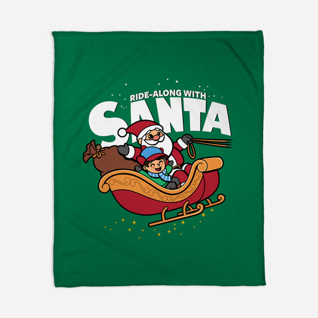 Ride-Along With Santa-none fleece blanket-Boggs Nicolas