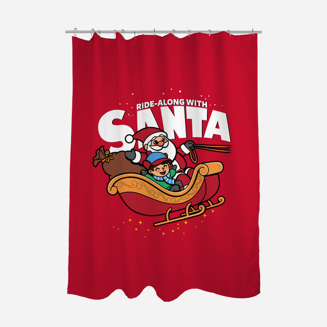 Ride-Along With Santa-none polyester shower curtain-Boggs Nicolas