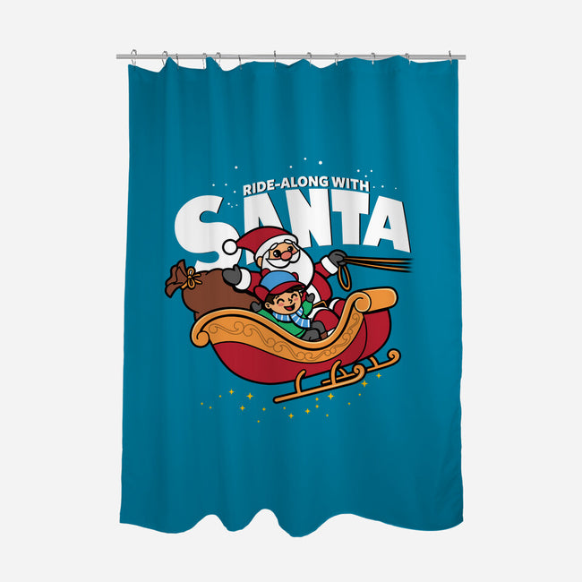 Ride-Along With Santa-none polyester shower curtain-Boggs Nicolas