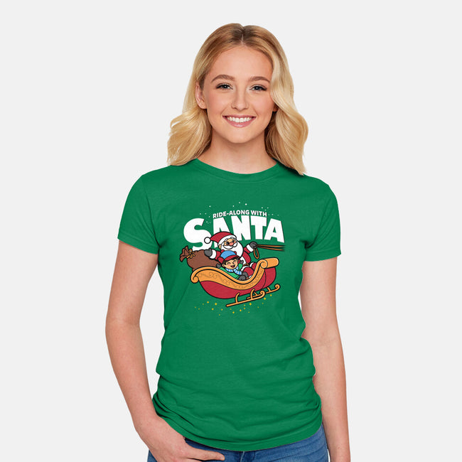 Ride-Along With Santa-womens fitted tee-Boggs Nicolas