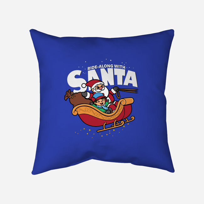 Ride-Along With Santa-none removable cover throw pillow-Boggs Nicolas