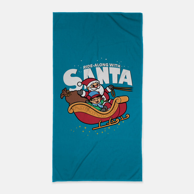 Ride-Along With Santa-none beach towel-Boggs Nicolas