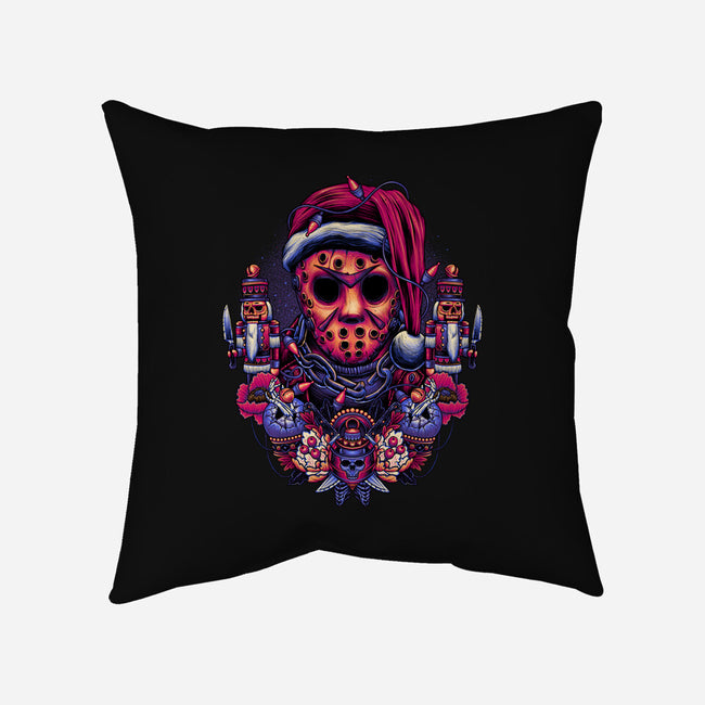 Holidays At The Lake-none removable cover w insert throw pillow-glitchygorilla