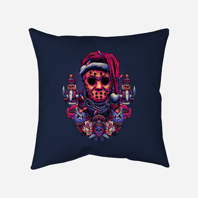Holidays At The Lake-none removable cover w insert throw pillow-glitchygorilla