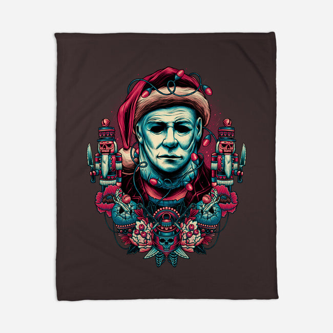 Holidays At Haddonfield-none fleece blanket-glitchygorilla