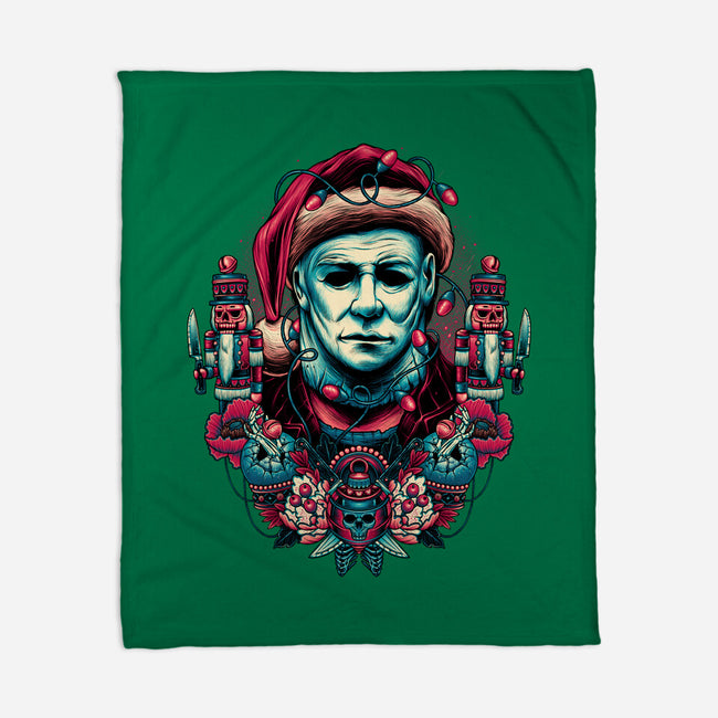 Holidays At Haddonfield-none fleece blanket-glitchygorilla