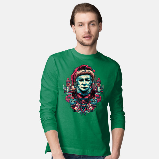Holidays At Haddonfield-mens long sleeved tee-glitchygorilla