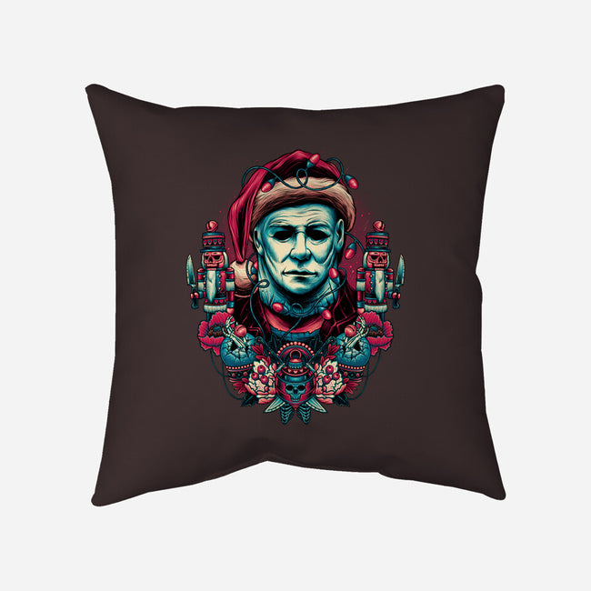 Holidays At Haddonfield-none removable cover w insert throw pillow-glitchygorilla