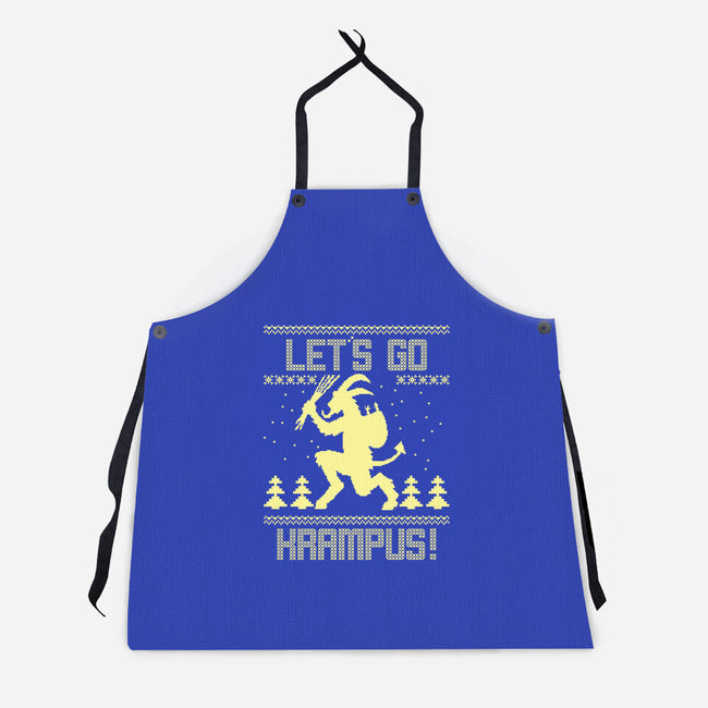 Let's Go Krampus!-unisex kitchen apron-Boggs Nicolas