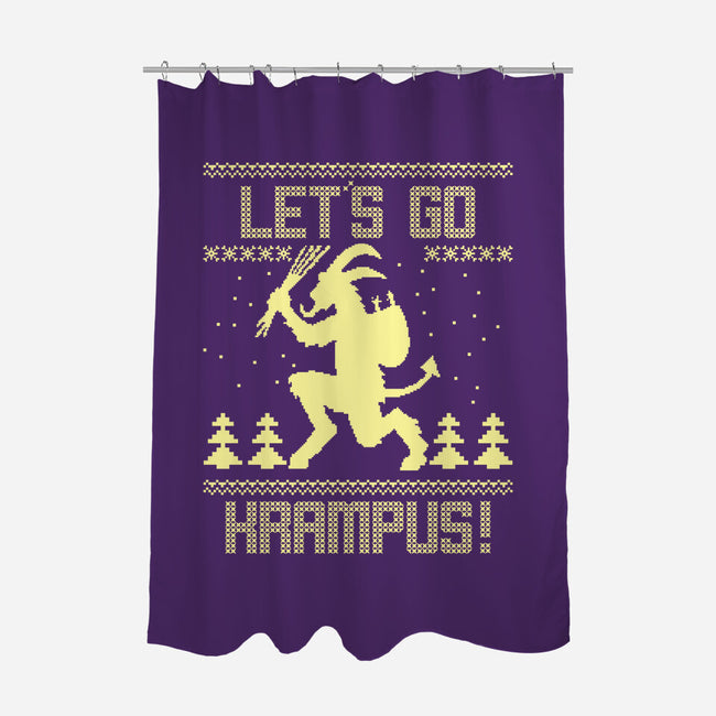 Let's Go Krampus!-none polyester shower curtain-Boggs Nicolas