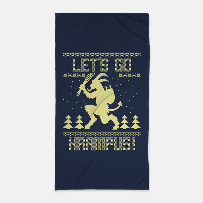 Let's Go Krampus!-none beach towel-Boggs Nicolas