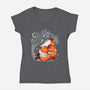 Hello Wild Winter-womens v-neck tee-heydale