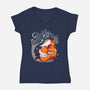 Hello Wild Winter-womens v-neck tee-heydale