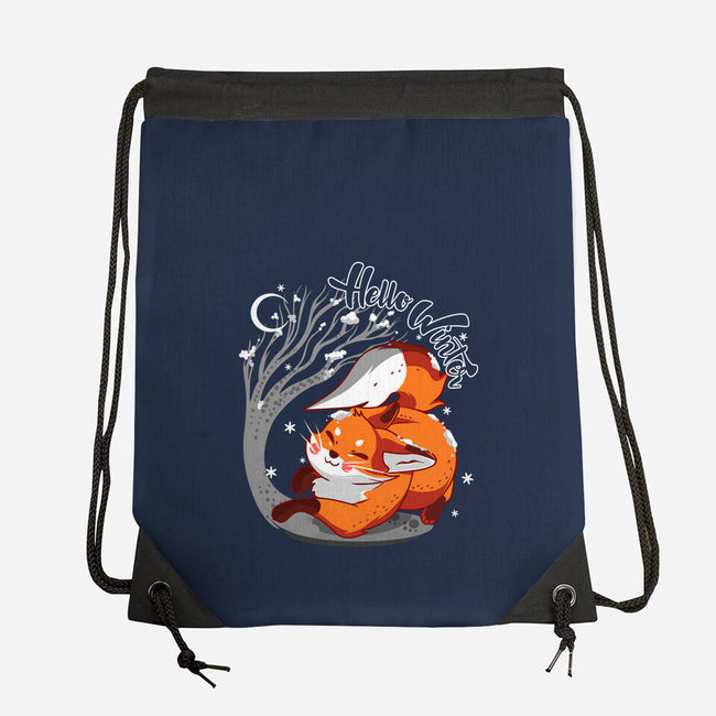 Hello Wild Winter-none drawstring bag-heydale