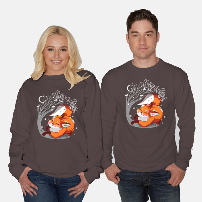 Hello Wild Winter-unisex crew neck sweatshirt-heydale