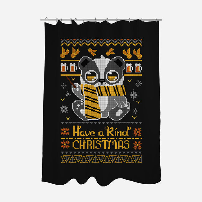 Kind Christmas-none polyester shower curtain-ricolaa