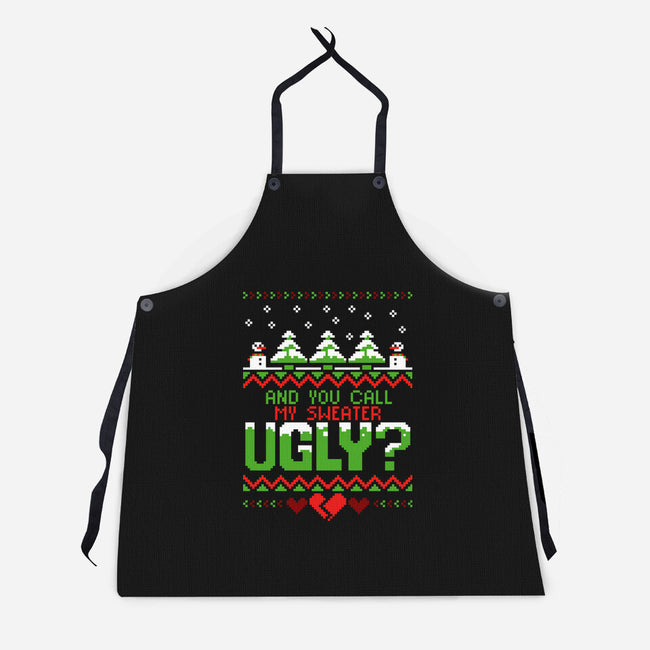You Call Me Ugly?-unisex kitchen apron-theteenosaur